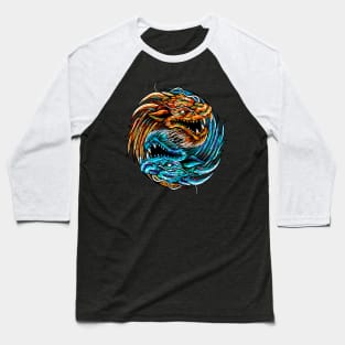 Dragon Yin Yang energy Baseball T-Shirt